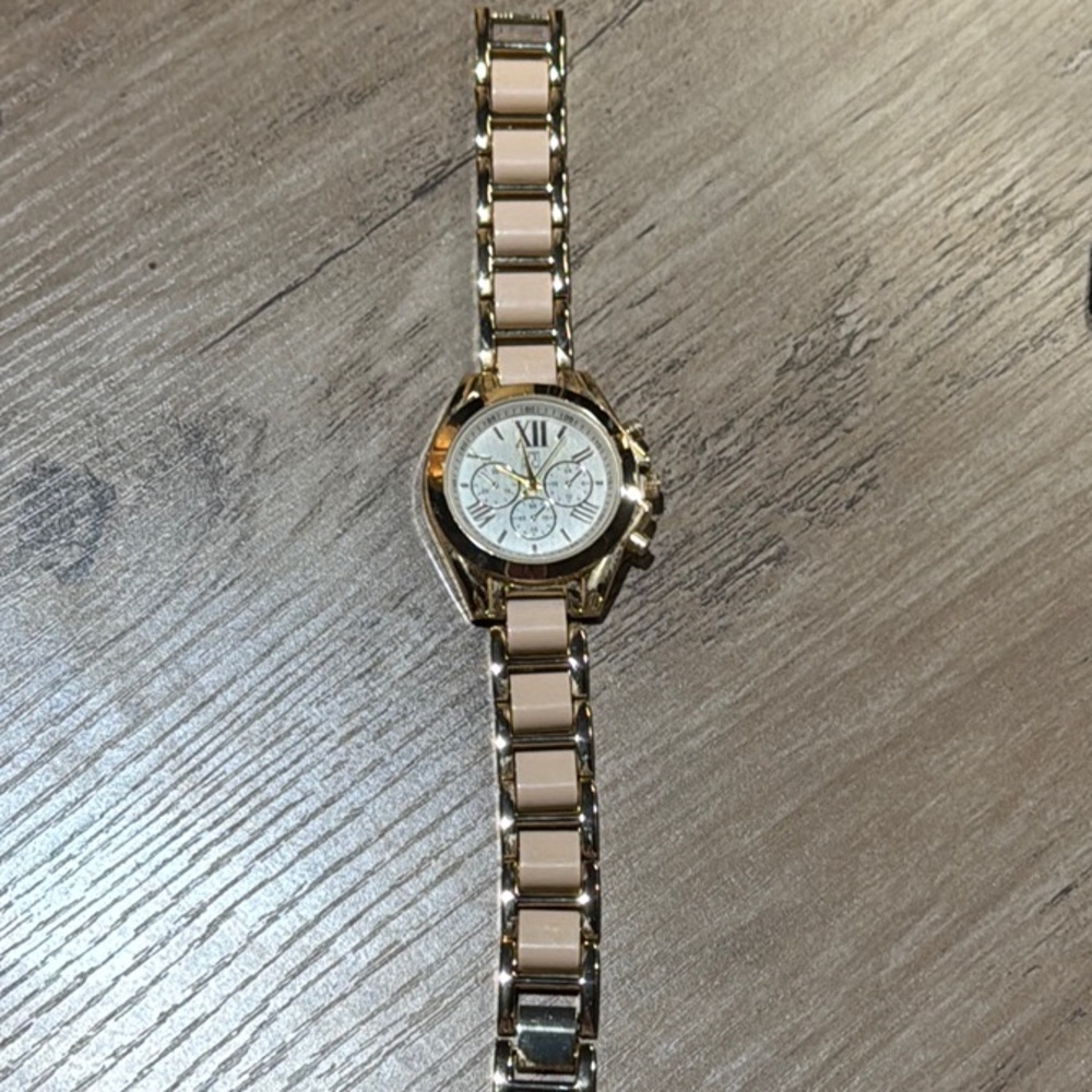 New York & Company Gold Cream Women's Watch